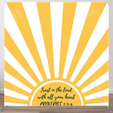 Aperturee - Aperturee Yellow Sun Rays Bible Verses Pillow Cover Backdrop
